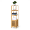 Addreen Wholesale Standing Bamboo Multifunction Storage Shelf Rack Eco-Friendly Flower Display Holder Racks Indoor Outdoor