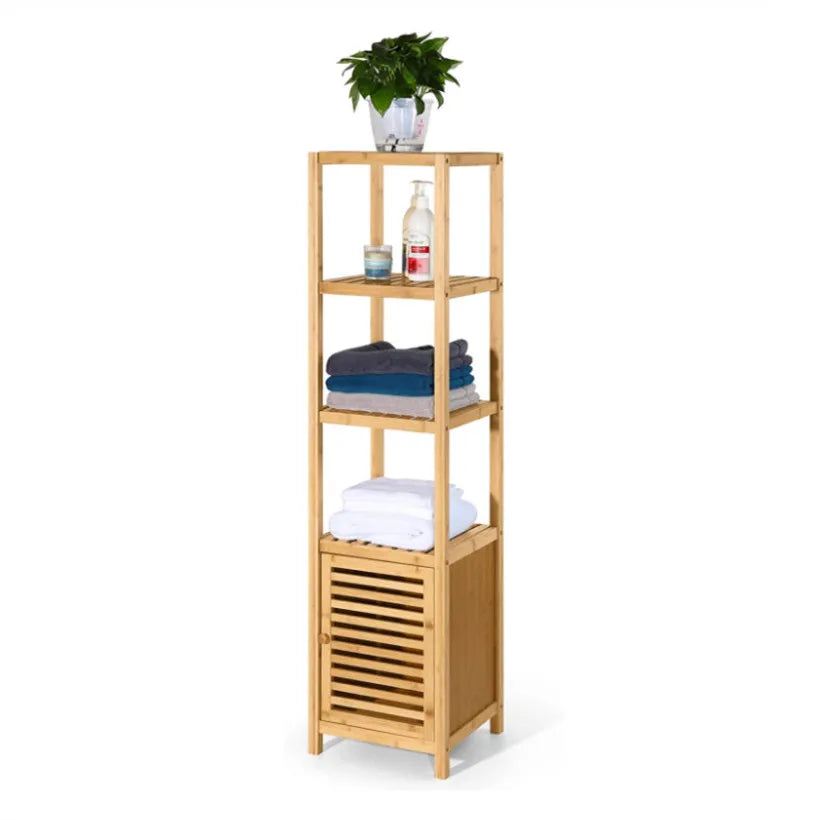 Addreen Wholesale Standing Bamboo Multifunction Storage Shelf Rack Eco-Friendly Flower Display Holder Racks Indoor Outdoor
