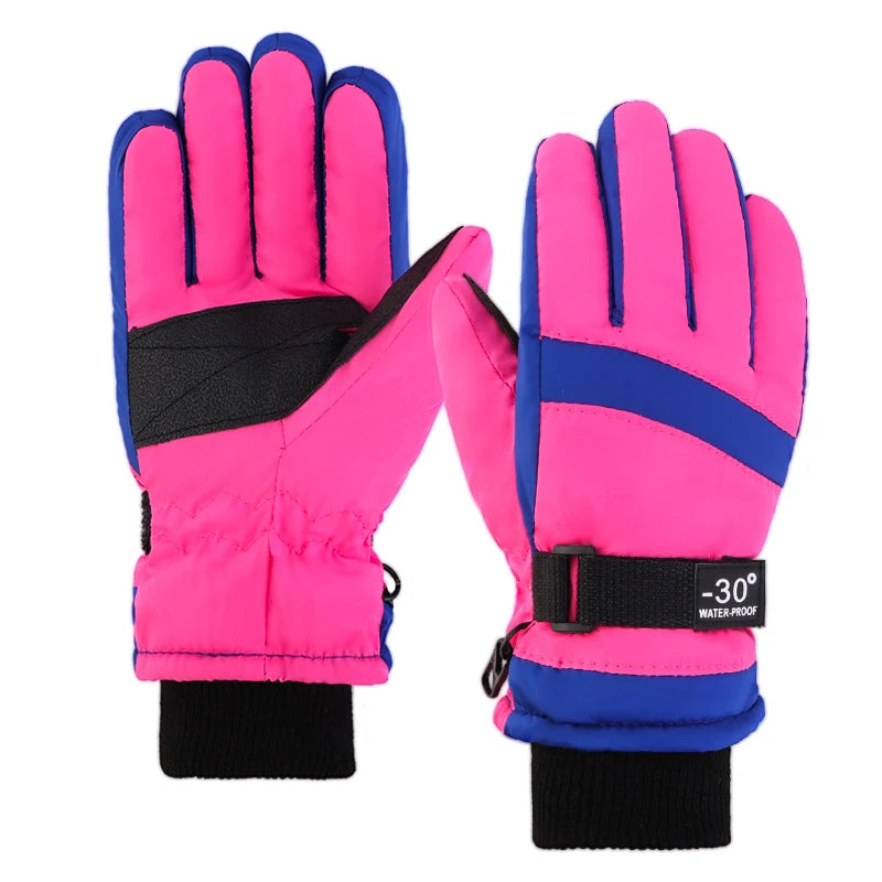 Kid's Boys Girl Fleece Winter Gloves Mittens Non Slip Riding Driving Hiking Ski Sports Riding Gloves