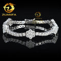 New Arrivals Best Selling 3mm 925 Sterling Silver Man Luxury Hip Hop Jewelry Moissanite Diamond Flower Tennis Chain Bracelets