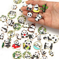 45 Styles Alloy Enamel Charm Cartoon Chinese Panda Bamboo Pendant Earrings Necklace DIY Designer Jewelry Accessories W222