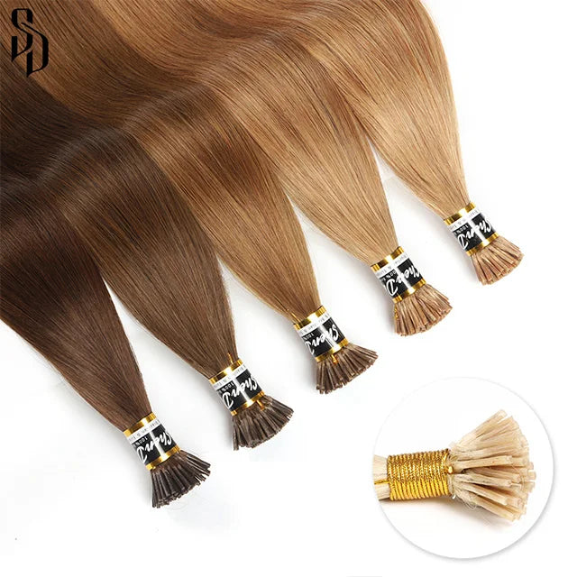 Cuticle Aligned Itip Human Hair Extensions Virgin Remy Hair Extension Straight Vendors Keratin I Tip Hair Extensions Wholesale