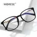 MORESE 2079 Men's Transparent Rectangle Eyeglass Frames Fashionable Solid Pattern Optical Reading Glasses