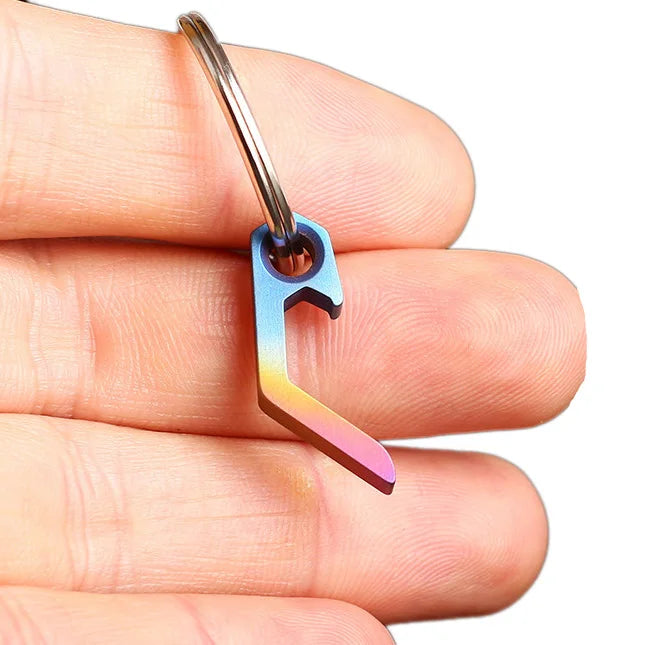 Titanium Alloy Creative Mini Bottle Opener with Key Ring Beer Opener Keychain