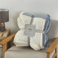 Super Soft Lamb Wool Blanket Double Layer Winter Thick Flannel Warm Blanket for Sofa Bed