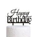 Happy Birthday Cake Topper Decoration Supplies White/Black/Glod/Silver Color Acrylic Cake Topper