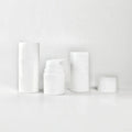 30ml 50ml 80ml White Plastic Empty Cosmetic Packaging Bottles Screw Cap for Lotion Face Cream Skin Care Serum-Vacuum Bottle