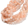 Loose Bulk Smooth Round Gemstone Strands Pink Aventurine Stone Beads for DIY Jewelry Making 4mm 6mm 8mm 10mm