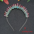 Diy Hot style Crystal crown blue color pink green natural crystal headband bridal jewelry party decorations