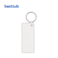Bestsub Wholesale Custom Rectangular Sublimation Blanks Leather Designer Wallet Pu Sublimation Keychain
