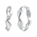 925 Ear Buckle Temperament Female Sterling Silver Earrings Simple Earring Hoop Design S925 Sterling Silver Earrings