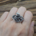 Retro Punk Snake Rings Adjustable Gothic Animals Ring for Men Women