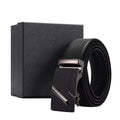 Custom Logo Automatic Men Genuine Leather Belt With Alloy Buckle