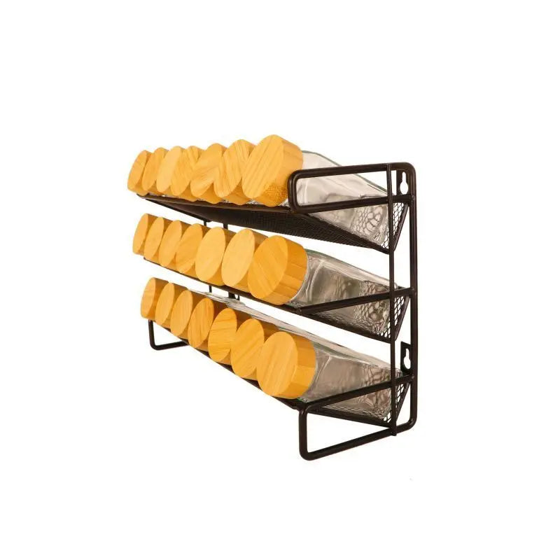 Hot Sale Customized Double Wall Metal Spice Racks Kitchen Storage Shelves