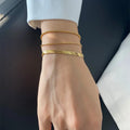 Trendy New Arrival Snake Chain Bracelet Fashion Jewelry 18k Gold Water Resistant Adjustable Chain Bracelet Bracelet for Party