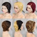 Natural Black Body Wave Pixie Cut Wig 13x4 Transparent Lace Frontal Short Bob Remy Human Hair Lace Front Wig for Black Women