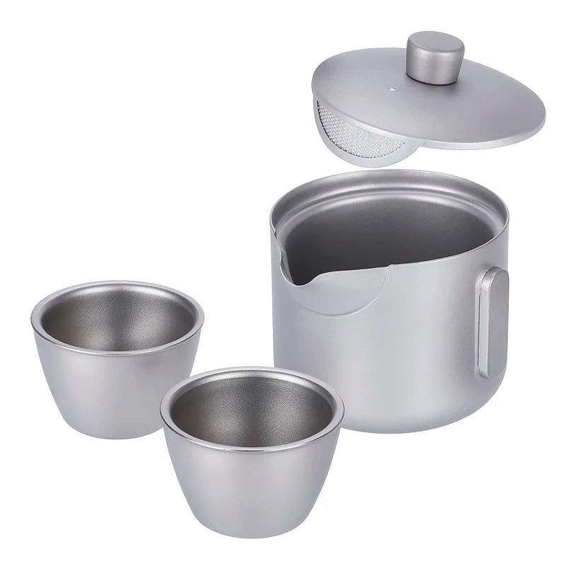 Titanium Tea Maker for Loose Leaf Tea Water Cup Teapot Set Camping Tea Infuser Camping Accessories camping accessories