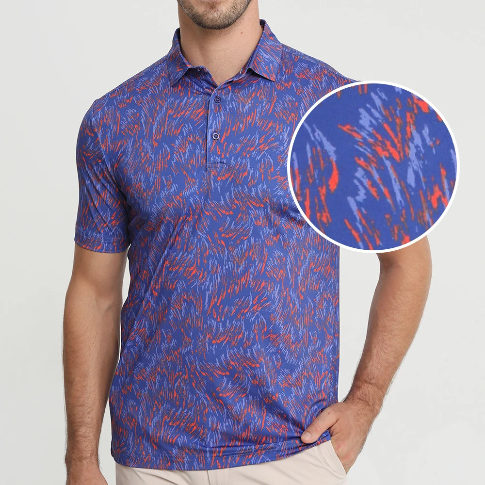 Wholesale Polo T Shirts Custom Sublimation Graphic Prints Short Sleeve Golf Shirts Polyester Spandex Polo Shirts for Men