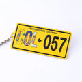 Factory Direct Custom Metal Keychains Custom Number Plate License Keychains Promotional Aluminum Metal Keychains
