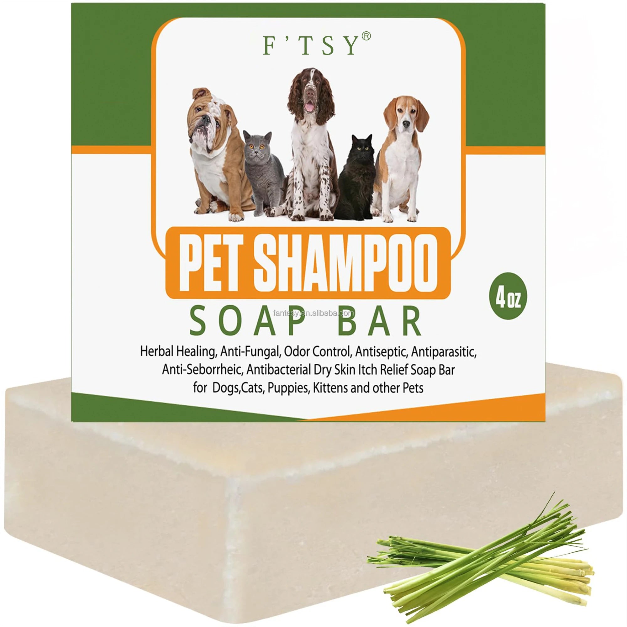 Private Label Pet Shampoo Soap Bar Dogs Cats Herbal  Deep Cleaning and Coat Care Nourishing Soothing Easy-to-Use Pet Soap Bar