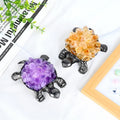 DIY Cute Animal Natural Crystal Handicrafts Crystal Lamp Amethyst Cluster Healing Stone Citrine Night Light for Home Decoration