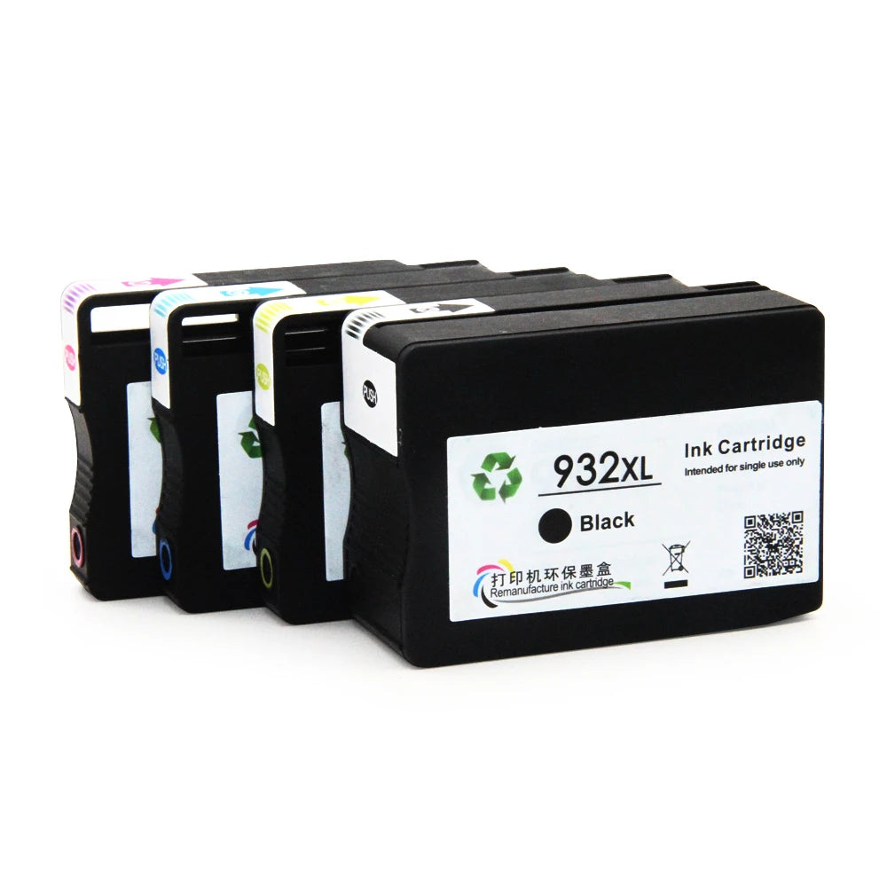 Ocbestjet Premium Black 932 932XL 933XL Ink Cartrige With Pigment Ink and Chip for HP 7612 Officejet 6700  E-AIO Printer