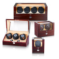 Automatic Watch Case 4 Rotors Luxury Wooden Acrylic Watch Winder with Japanese Mabuchi Motor 3 Programs Adjustable TPD
