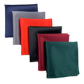 Wholesale White Black Men Handkerchiefs Solid Plain Polyester Pocket Square for Men Wedding Party