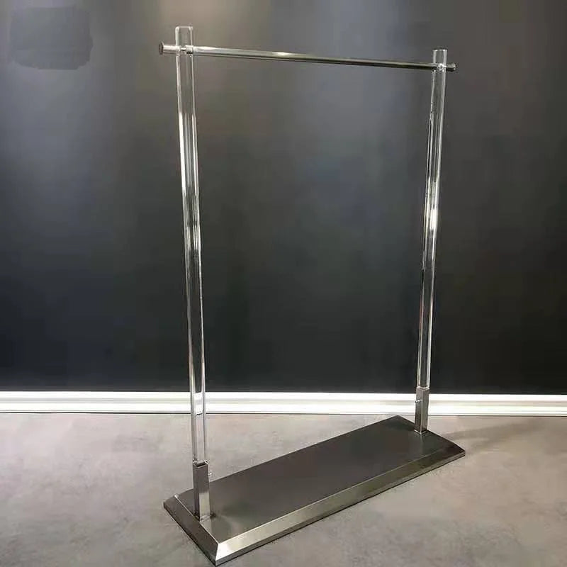 Bedroom Hat Storage Clothes Hanger Rack  Stainless Steel Hanging Clothes Rack  Floor Acrylic Standing Coat Rack