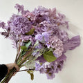 Wholesales  Real Touch Decorations Wedding  Road Guide Floor Silk Flower Arrangement Purple Flower Centerpieces Purple Flowers