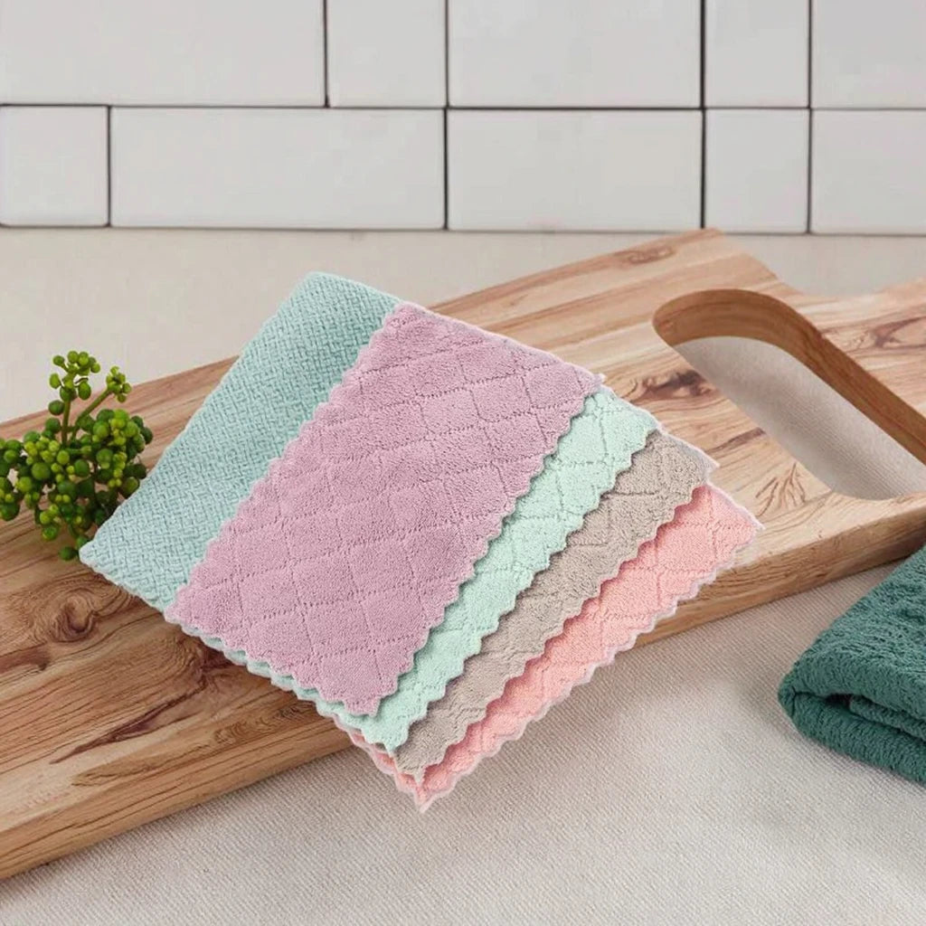 Spot Wholesale Kitchen Oil Rag Wipe Tablecloth Cleaning Cloth Products Do Not Lose Hair Dishcloth