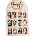 First Birthday Board | Baby's One Year | Twelve Months Photo Wooden Board