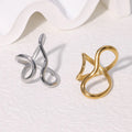 Beimai OEM Ring Linear Design 18k Gold Stainless Steel Women Open Ring