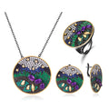 C8200 Abiding Fine Jewelry Manufacturer Dainty Beautiful Pond Designs Natural Amethyst 925 Sterling Silver Jewelry Set