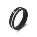 Fashion Couple Punk Style Titanium Rings Wholesale Polished Gold Plated Custom for Women and Men Jewelry Gift