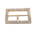 Bling Square Rhinestone Slide Buckle Crystal Garment Wedding Decorative Rhinestone Buckle MegaBDM