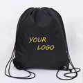 100pcs Custom Logo Bags 210D Polyester Draw String Sports Backpack Promotional Bag Custom Polyester Drawstring Bags