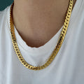High Polished Stainless Steel Tarnish Free Thick Herringbone Chain Chunky Wide Gold Plated Flat Snake Chain Choker Women
