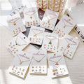 New Jewelry Set Flower Necklace Earrings Crystal Rhinestone Christmas Paper Card Jewelry Set