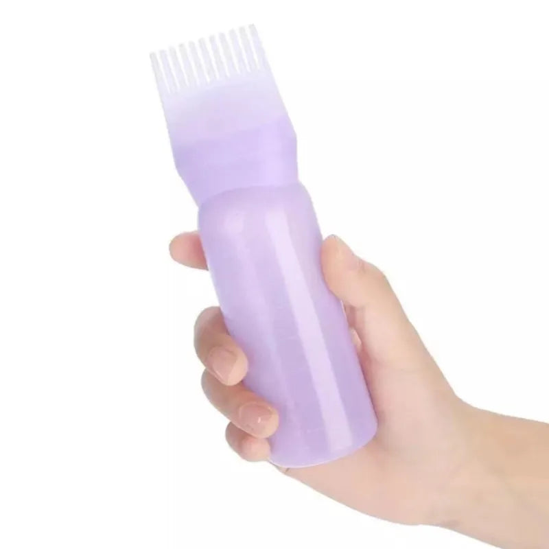 Stock 100ml Custom Eco Friendly Plastic Salon Hair Comb and Brush Applicator Bottle for Oil Comb Applicator Bottle