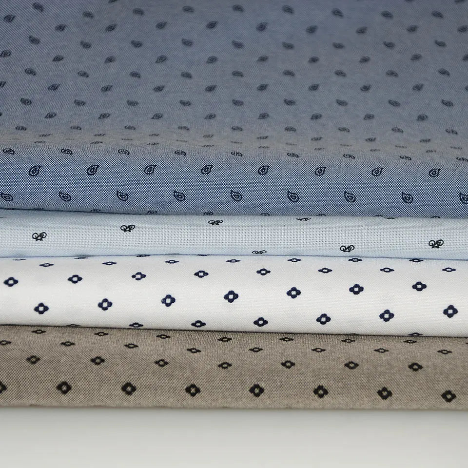Wholesale Price Chinese Manufacturer Pop Star Design CVC Denim Printed Oxford Fabric for Shirt