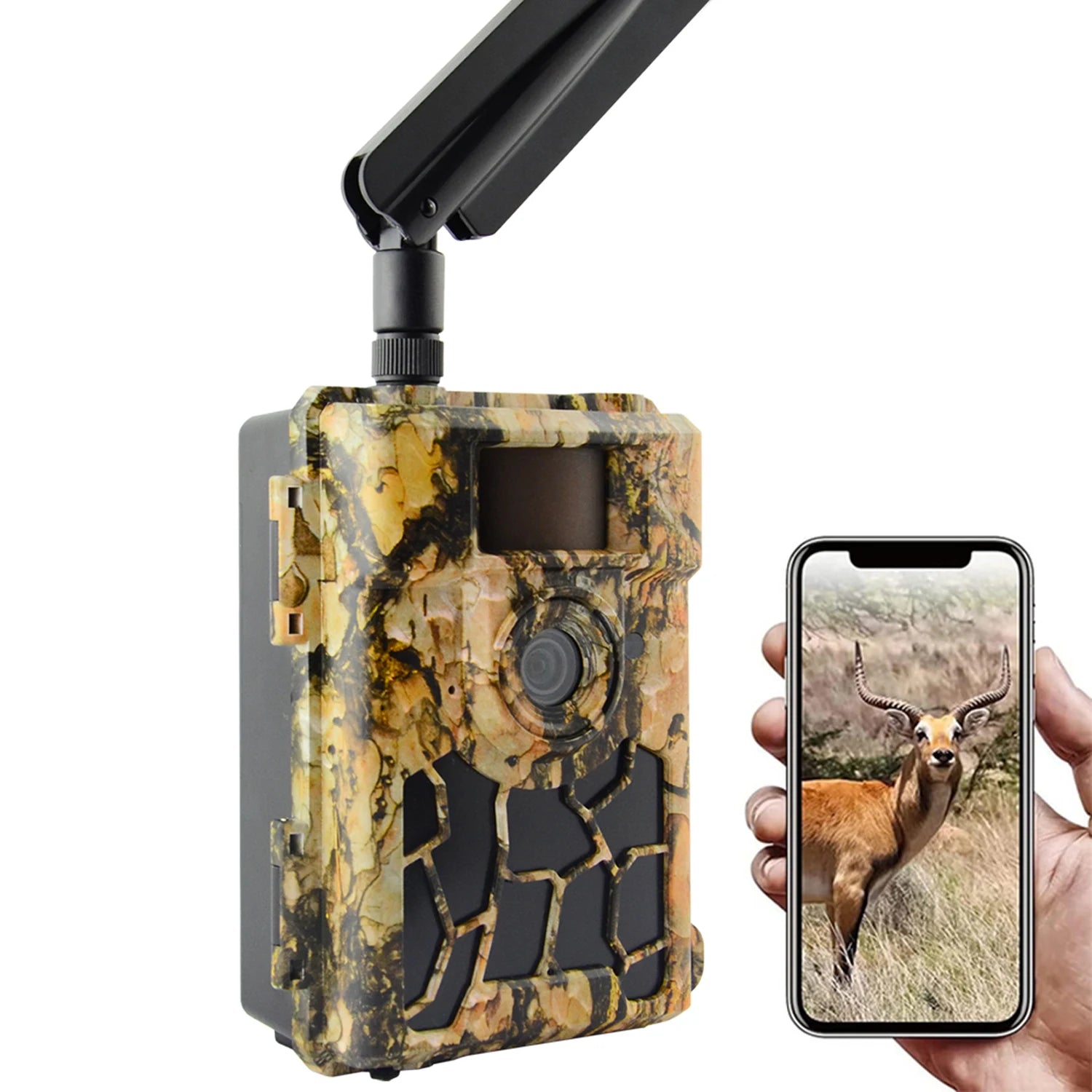 Game Camera with No Glow Night Vision Motion Activated Hunting Camera for Wildlife Deer Scouting Hunting or Property Security