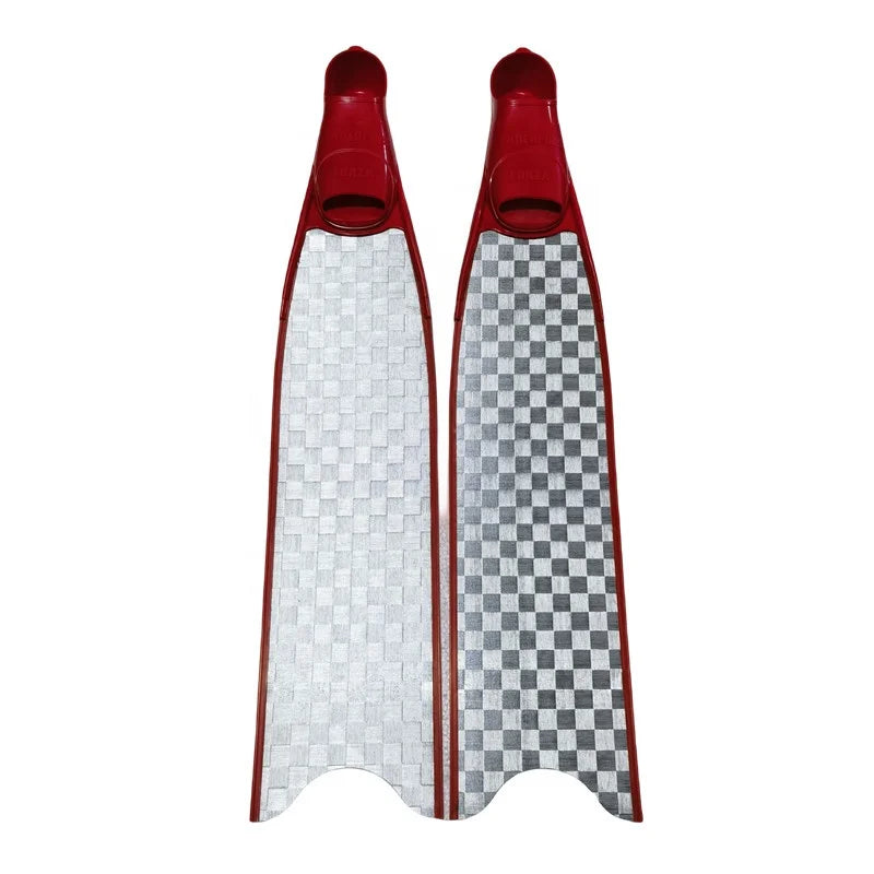 Free Diving Fins Diving Long Fins Red Foot Pocket Pure Carbon Silver Black Fins