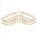 Modern Eco-Friendly Storage Corner Iron Wall Mounted Gold  Adhesive Corner Bathroom Shelf