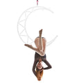 PRIOR FITNESS Moon Shape Stainless Steel Lyra Hoop Aerial Yoga Pole Dance Dancing Aerial Hoop