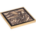20119 Antique Brass Chinese Style Square 100*100mm Bathroom Floor Drainer for Hotel Basin Usage
