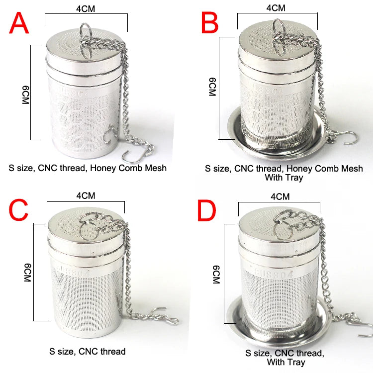Stainless Steel Loose Leaf Tea Infuser for White Green Oolong Black and Herbal Small Size