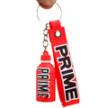 Wholesale 2025 New Cute Cartoon Prime Key Chain Soft PVC Drink Bottle Shape Keychain Prime Bottle Keyring