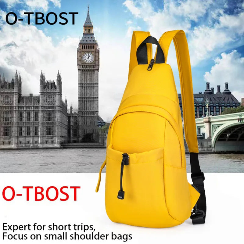 2024 New Fashion Women's Cross-Border Chest Bag Multi-Functional Outdoor Zipper Crossbody Backpack Waterproof PU Manufacturer