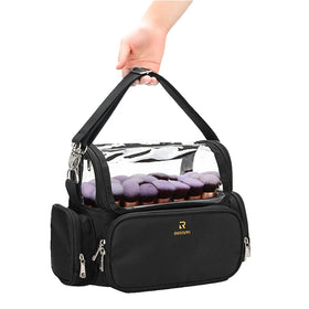 For Makeup Brush Holder Stand-up Travel Cosmetic Bag Zipper Large Portable Multi-function Makeup Brush Organizer Bag